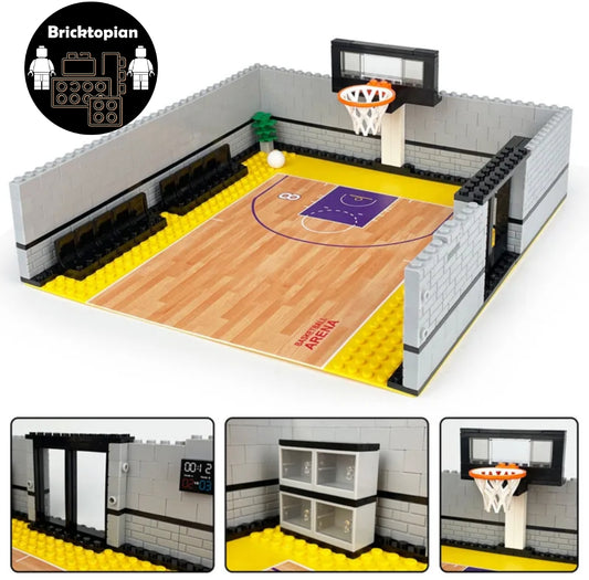 Basketball Court And Players NBA Miniature Building Blocks Lego Style